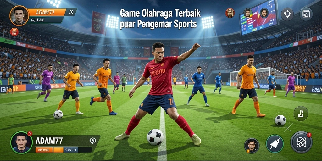 Gameplay ADAM77 yang penuh aksi dan keseruan olahraga.