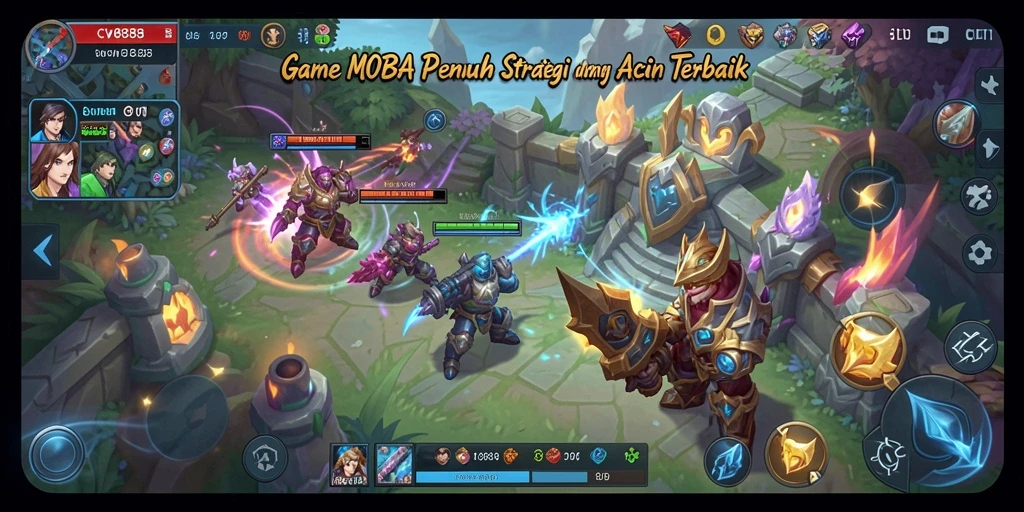Tampilan aksi seru dari game MOBA CW8888.