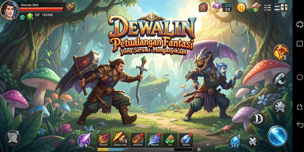 Tampilan gameplay DEWALIN yang seru dan menantang dalam RPG.