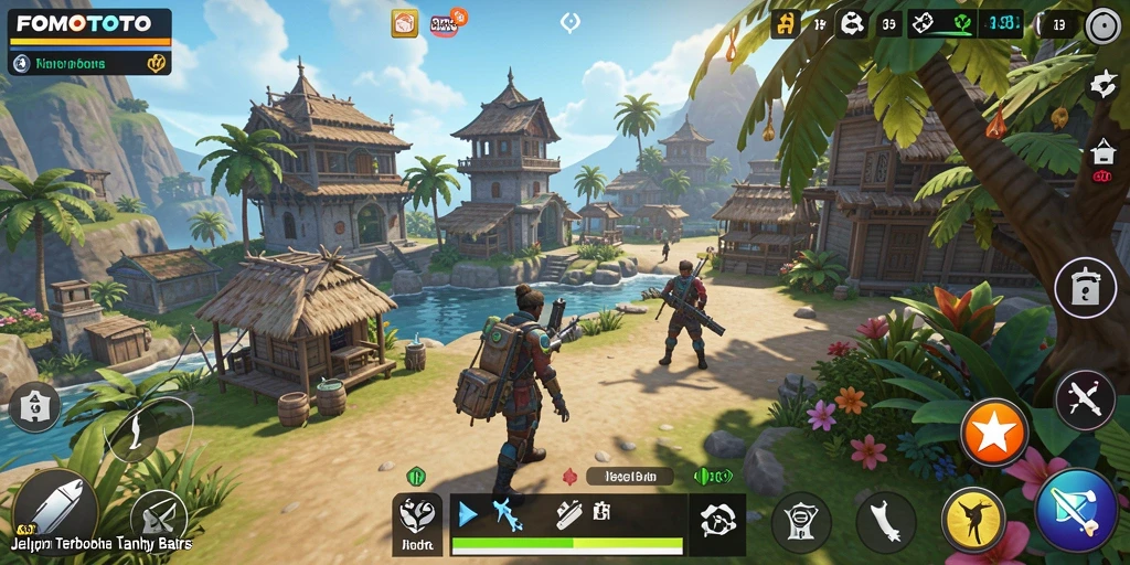 Tampilan gameplay FOMOTOTO yang mengesankan dalam dunia Open World.