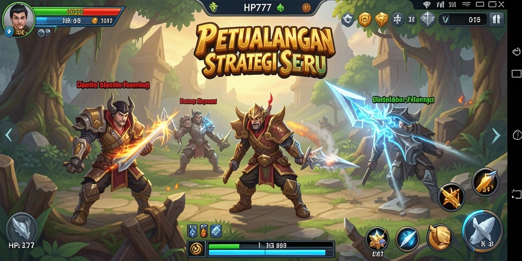 Tampilan gameplay yang menarik dengan elemen strategi yang mendebarkan.