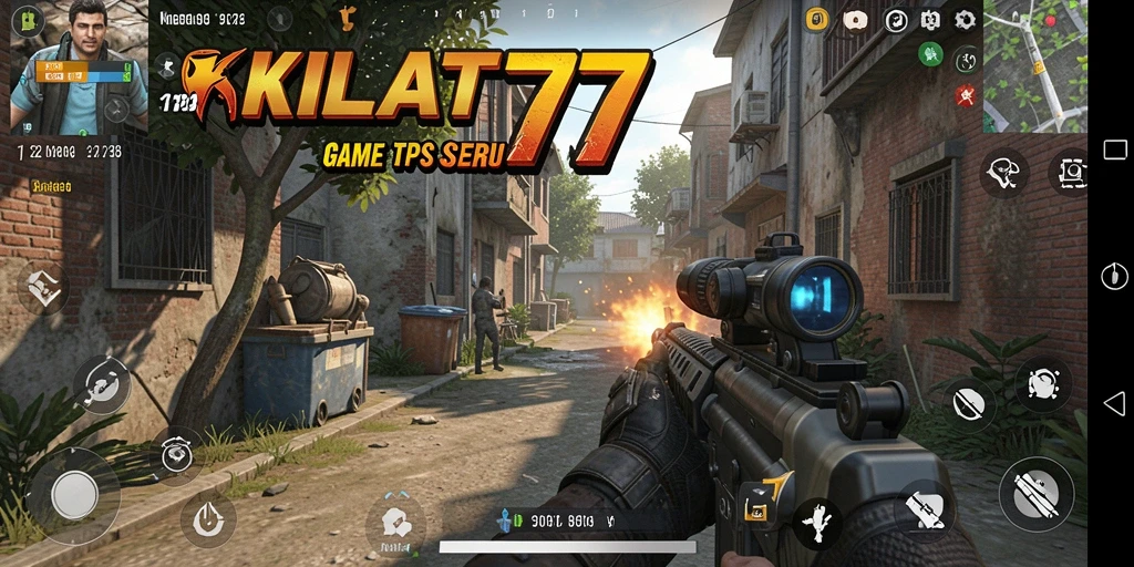Tampilan seru gameplay KILAT77 dalam aksi TPS.