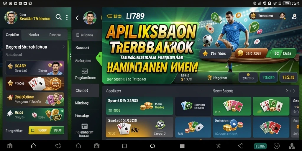 Screenshot gameplay LI789 yang menampilkan antarmuka taruhan olahraga.