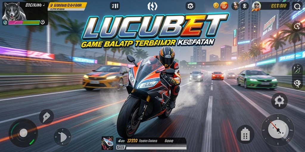 Gameplay intens dengan motor balap yang cepat dan seru.
