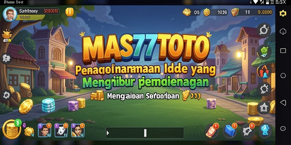 Tampilan gameplay dari MAS77TOTO yang menampilkan karakter yang berinteraksi dalam mode Idle.