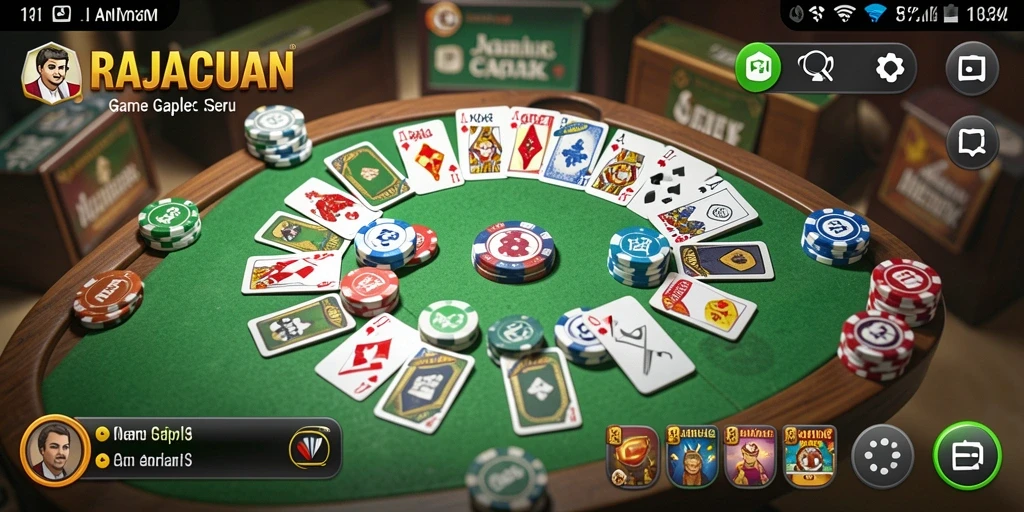 Screenshot gameplay RAJACUAN menunjukkan keseruan bermain Gaple.