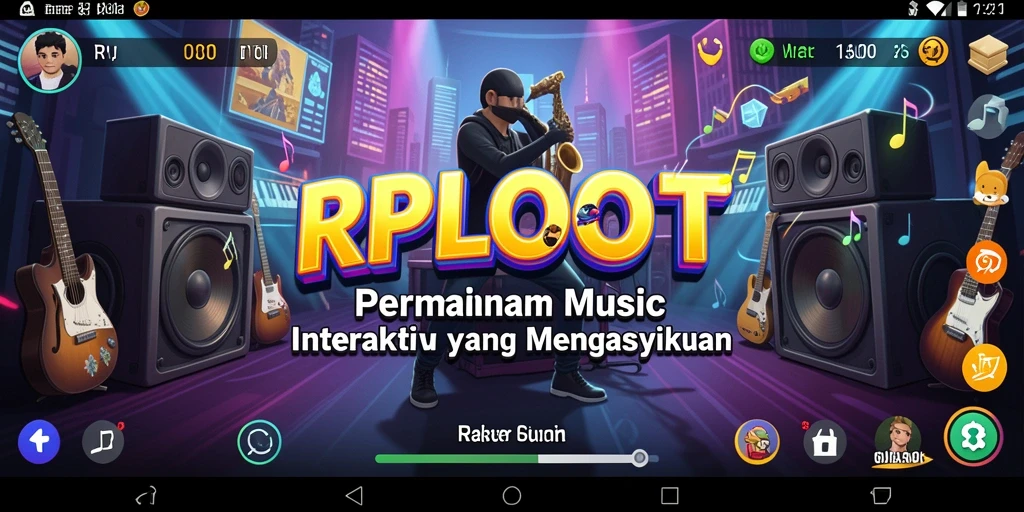 Tampilan menarik dari gameplay interaktif RPLOOT di layar.