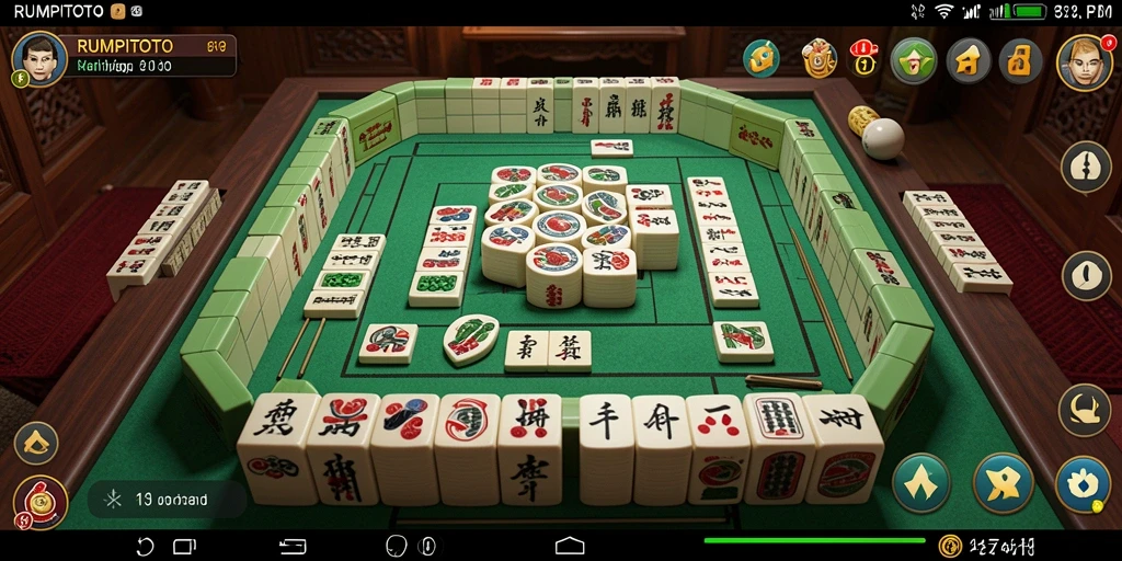Screenshot utama RUMPITOTO menampilkan gameplay Mahjong yang seru.