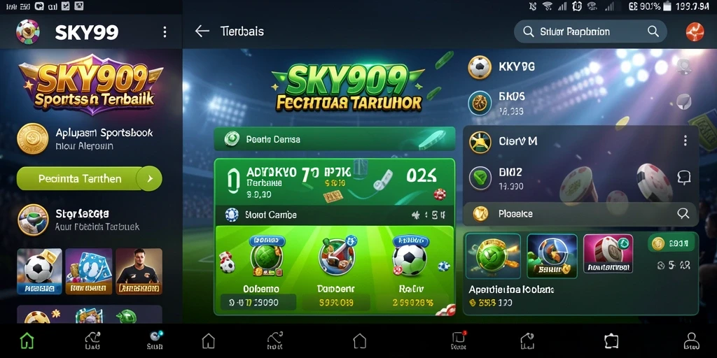 Tampilan antarmuka pengguna yang menarik dan intuitif di SKY99.
