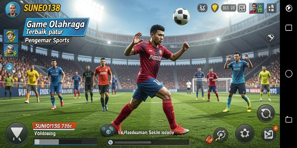 Screenshot utama SUNEO138 menunjukkan intensitas kompetisi dalam gameplay olahraga.