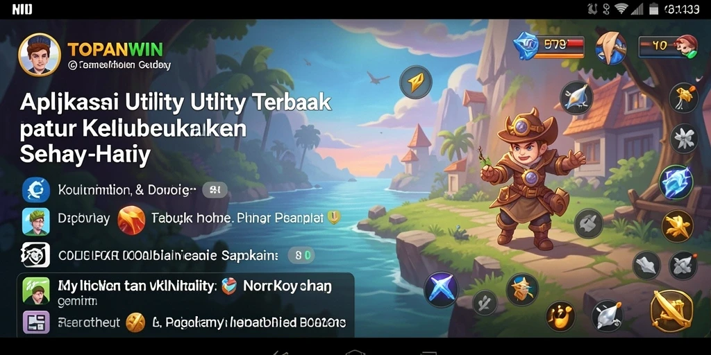 Tampilan antarmuka aplikasi TOPANWIN yang user-friendly dan fungsional.