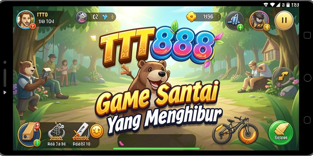 Tampilan gameplay <strong>TTT888</strong> yang penuh warna dan seru.