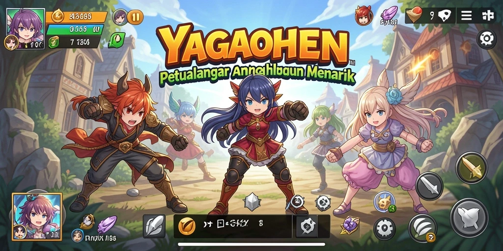 Screenshot gameplay YAGAOHEN yang memperlihatkan aksi seru dalam petualangan Anime.